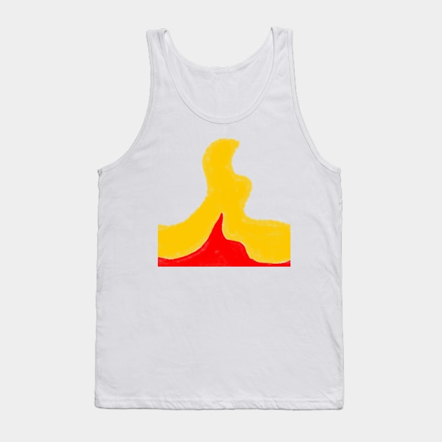 red yellow abstract watercolor design Tank Top by Artistic_st